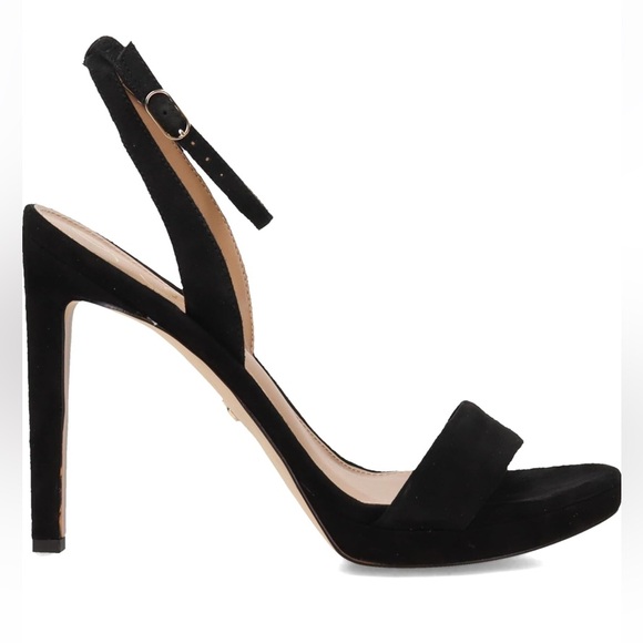 Sam Edelman women’s Jade heeled sandal black suede - Picture 2 of 7